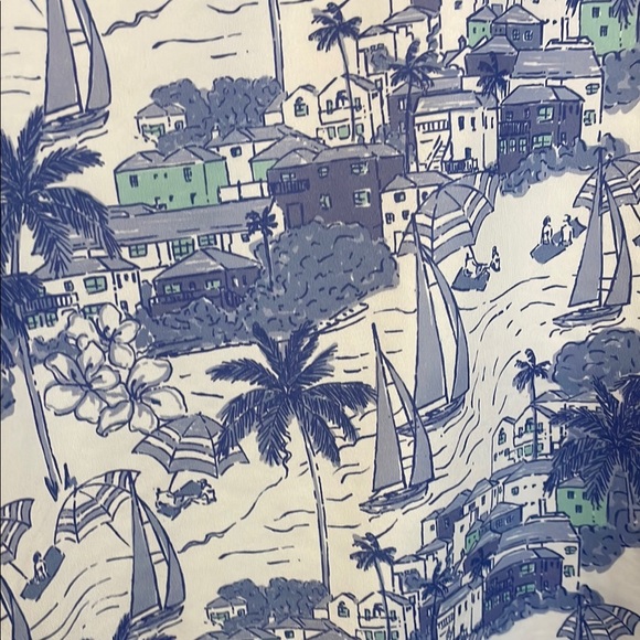 Vineyard Vines Sleeveless Polo Blue and White Top New With Tag XL - Picture 2 of 6